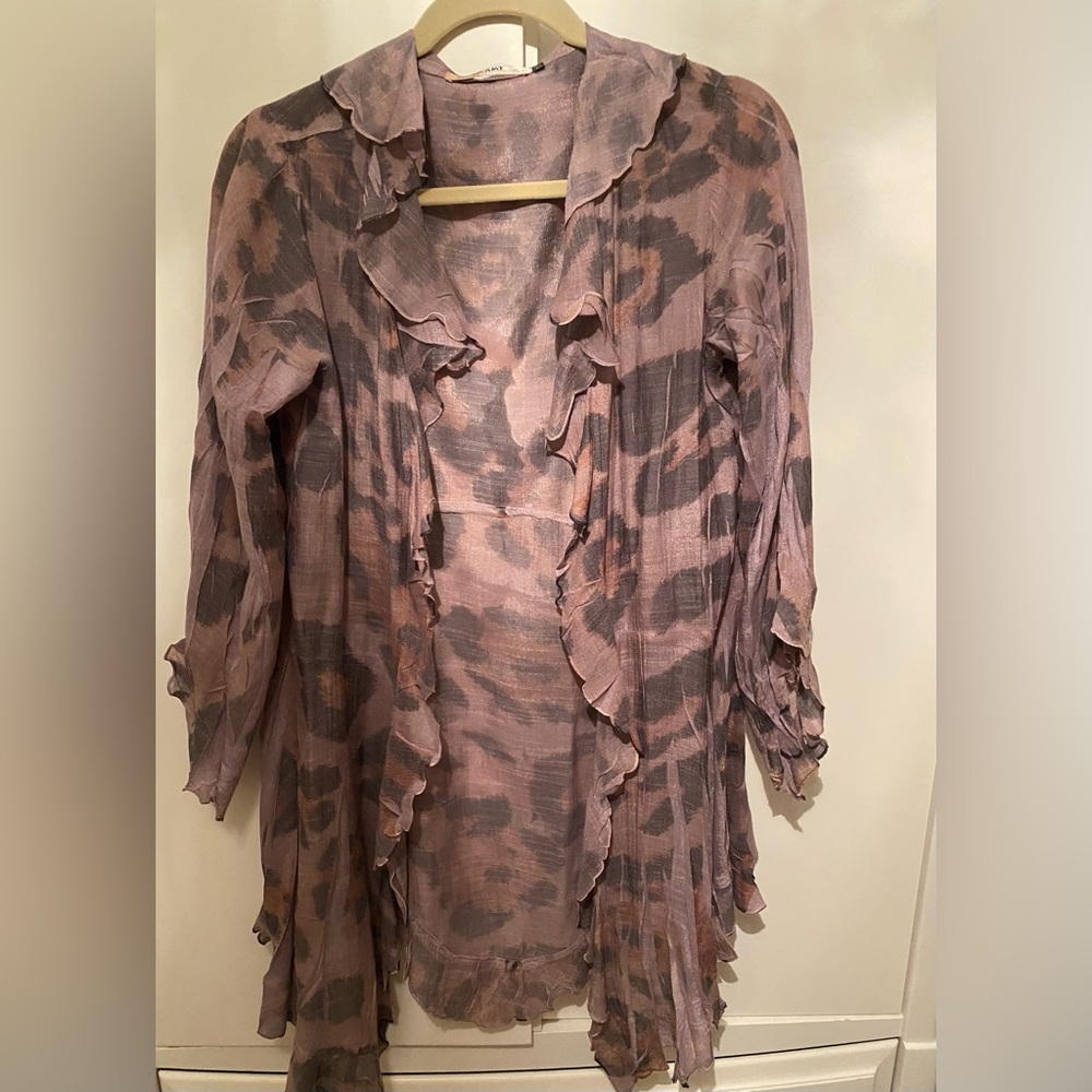 Origami Boutique Animal Print Duster  BOHOHEMIAN FLOWY